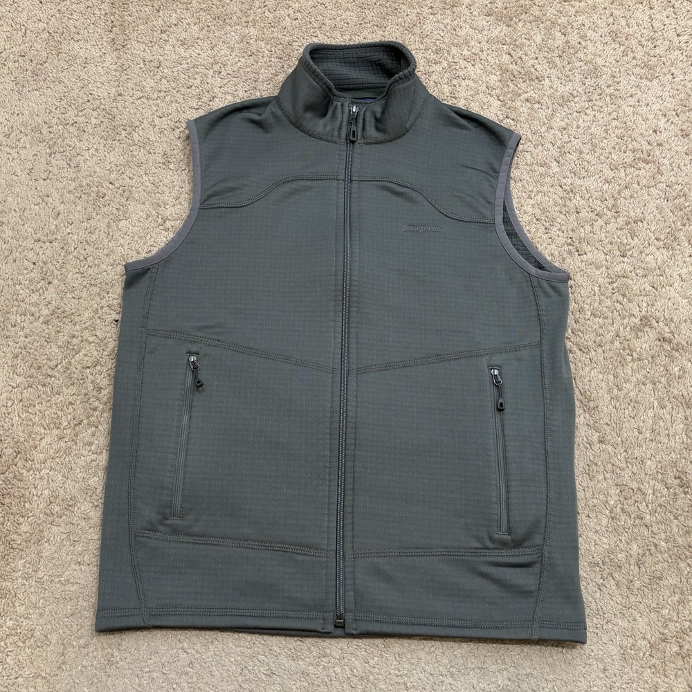 Patagonia R1 Regulator Vest Men's Small Green Full Zip Fleece Lined Polartec